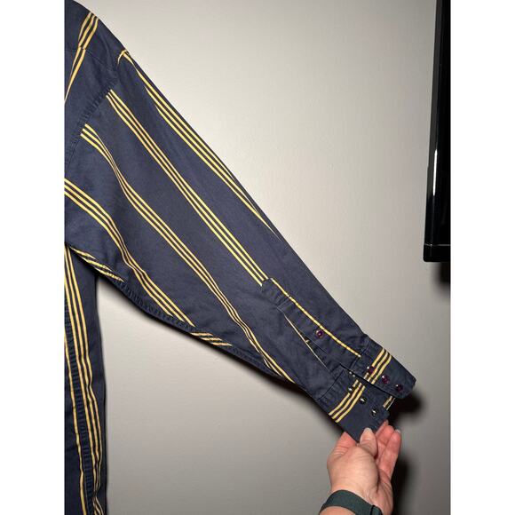 Panhandle Men's Medium Slim Fit Stripe Long Sleeve Western Snap Shirt - Picture 7 of 15